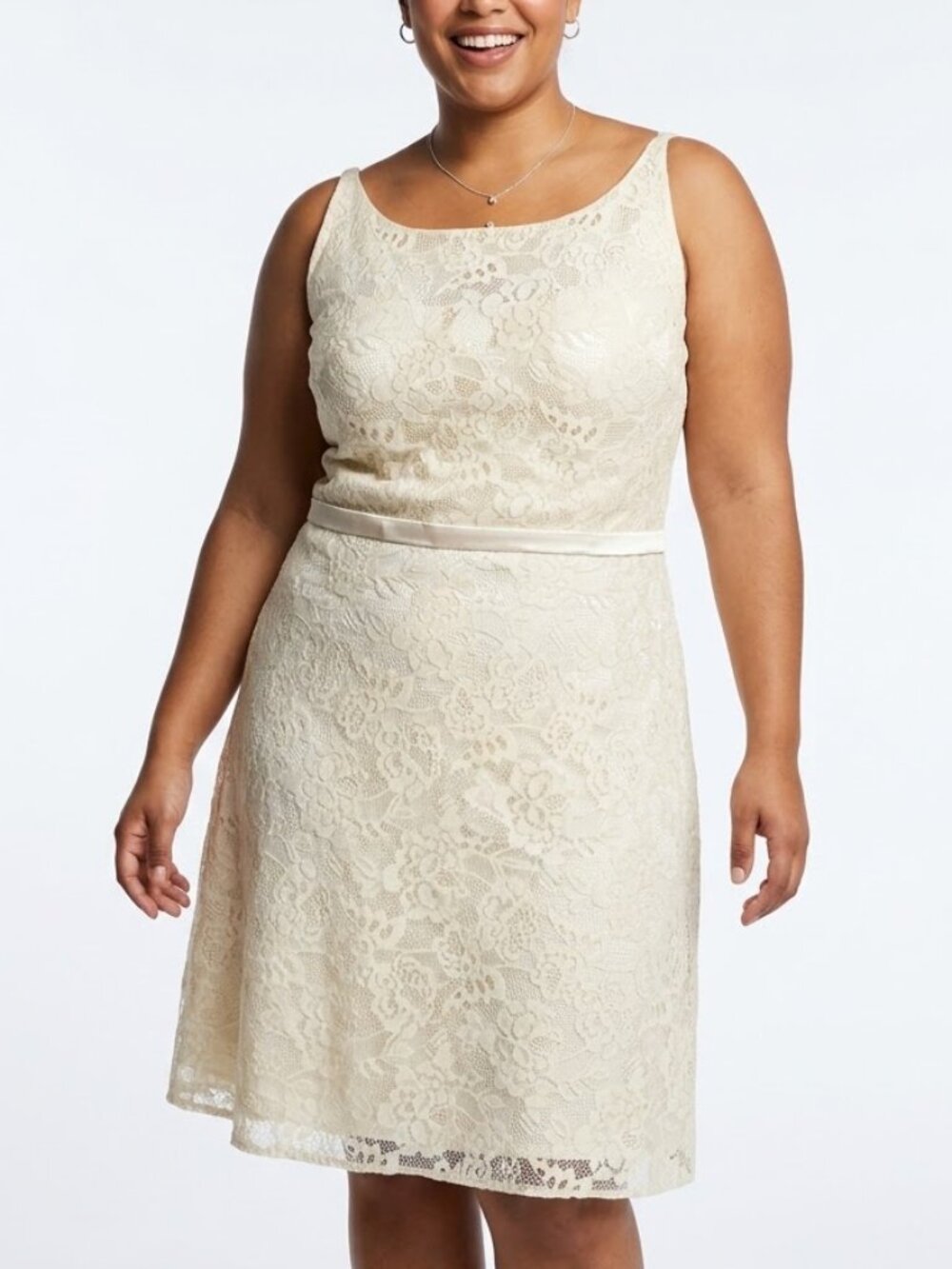 May Queen Vintage Cream Floral Lace Slip Dress Sz 18 Coquette Whimsigoth Party